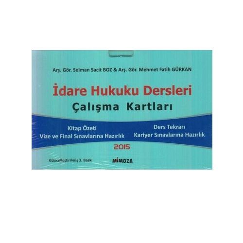 İdare Hukuku Dersleri Çalışma Kartları, Ramazan Yıldırım
