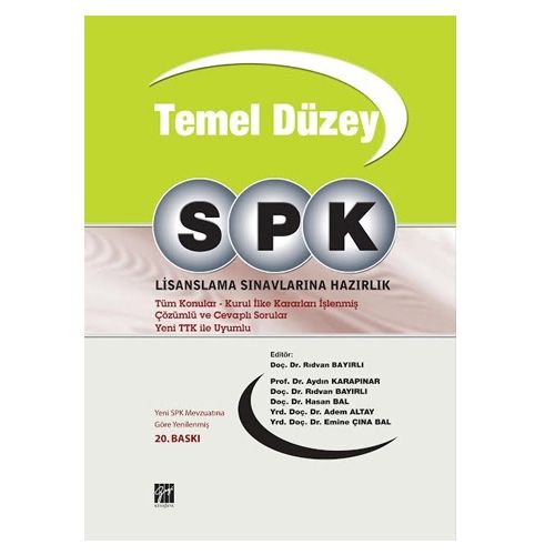 SPK Temel Düzey Lisanslama Sınavlarına Hazırlık - Aydın Karapınar