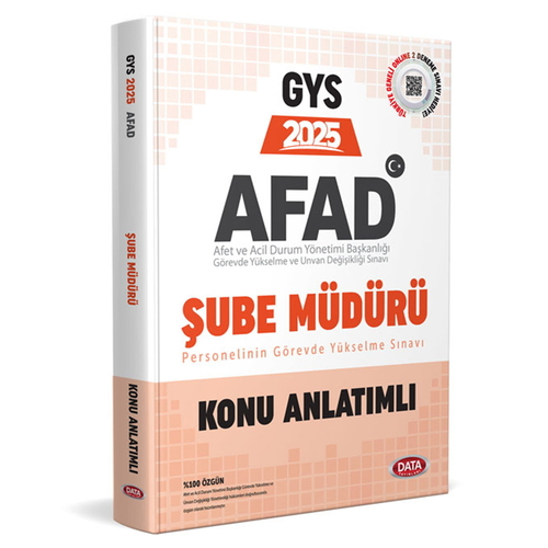 GYS AFAD Şube Müdürü Personeli Konu Anlatımlı Data Yayınları 2025