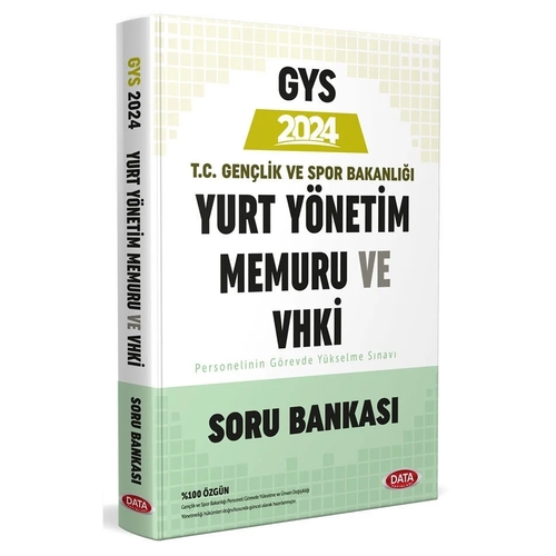 GYS T.C. Gençlik ve Spor Bakanlığı Yurt Yönetim Memuru ve VHKİ Soru Bankası Data Yayınları 2024