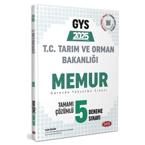 GYS Tarım ve Orman Bakanlığı Memur 5 Deneme Data Yayınları 2025