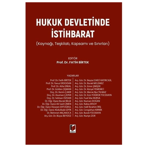 Hukuk Devletinde İstihbarat - Fatih Birtek