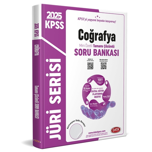 KPSS Jüri Serisi Coğrafya Tamamı Çözümlü Soru Bankası Data Yayınları 2025