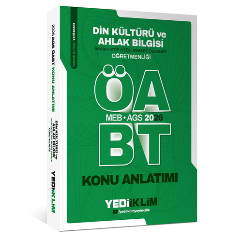 MEB AGS ÖABT Din Kültürü ve Ahlak Bilgisi Öğretmenliği Konu Anlatımı Yediiklim Yayınları 2026