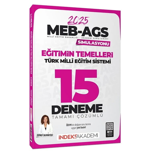MEB AGS Simülasyonu Eğitimin Temelleri ve Türk Milli Eğitim Sistemi 15 Deneme Çözümlü İndeks Akademi Yayınları 2025