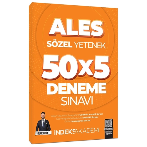 ALES Sözel Yetenek 5 Deneme Sınavı Çözümlü İndeks Akademi Yayınları 2025