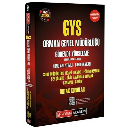 GYS Orman Genel Müdürlüğü Ortak Konular Konu Anlatımlı Soru Bankası Pegem Akademi Yayınları 2025