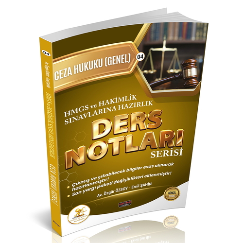 HUKAL HMGS-HAKİMLİK Ceza Hukuku Genel Hükümler Ders Notları Savaş Yayınları 2025