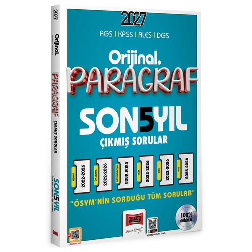KPSS AGS ALES DGS TYT MSÜ Orijinal Paragraf Son 5 Yıl Çıkmış Sorular Yargı Yayınları 2027