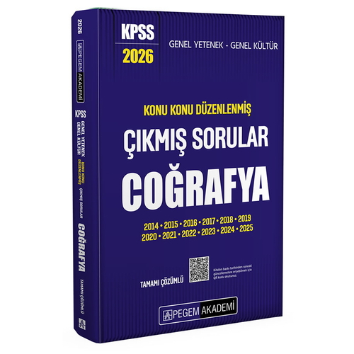 KPSS Genel Yetenek Genel Kültür Coğrafya Konu Konu Düzenlenmiş Çıkmış Sorular Pegem Akademi Yayınları 2026