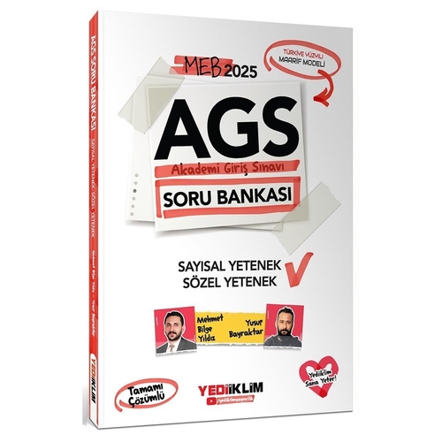 MEB AGS Sözel Yetenek Sayısal Yetenek Soru Bankası Yediiklim Yayınları 2025
