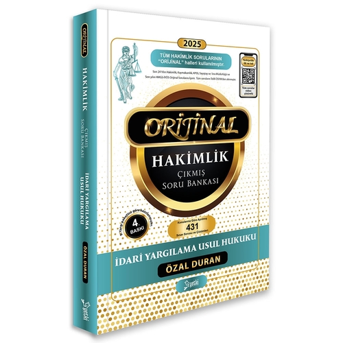 Orijinal İdari Yargılama Hukuku Hakimlik Çıkmış Soru Bankası Yetki Yayınları 2025