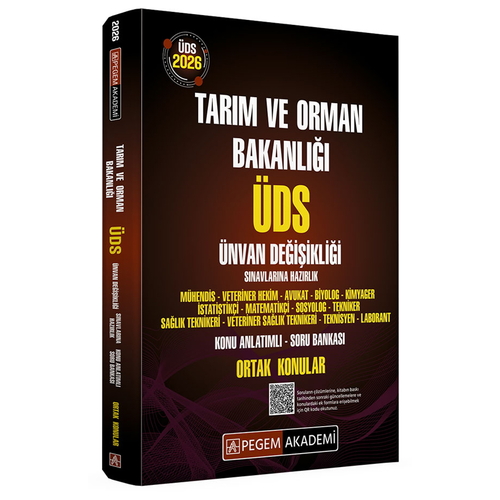 ÜDS Tarım ve Orman Bakanlığı Sınavlarına Hazırlık Konu Anlatımlı Soru Bankası Pegem Akademi Yayınları 2026