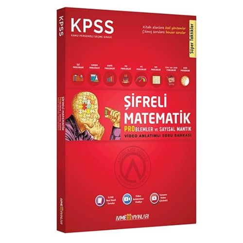 KPSS Şifreli Matematik Problemler ve Sayısal Mantık Video Anlatımlı Soru Bankası İvme Yayınları