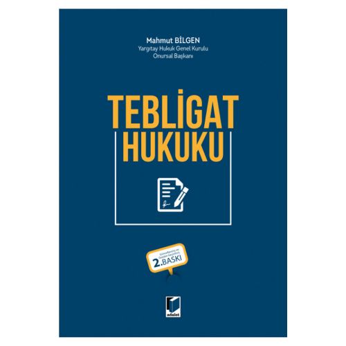Tebligat Hukuku - Mahmut Bilgen