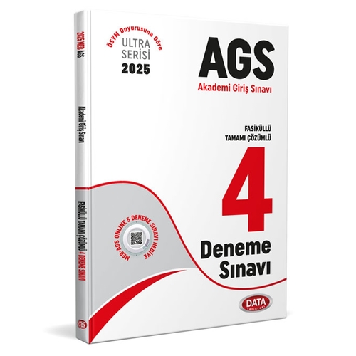 AGS Fasiküllü Tamamı Çözümlü 4 Deneme Sınavı Data Yayınları 2025