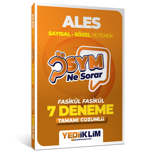 ALES Sayısal-Sözel Yetenek Fasikül Fasikül 7 Deneme Yediiklim Yayınları 2027