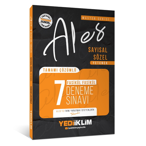 ALES Sayısal-Sözel Yetenek Fasikül Fasikül 7 Deneme Yediiklim Yayınları 2026