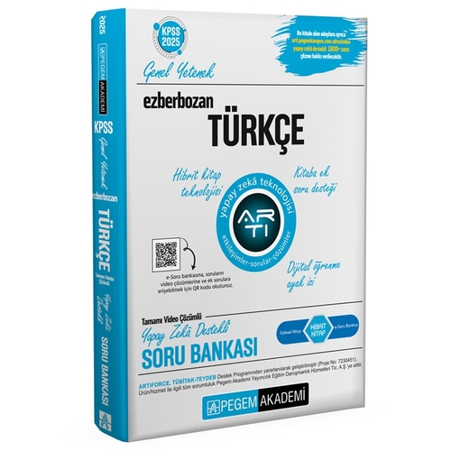 Ezberbozan KPSS Genel Yetenek Türkçe Soru Bankası Pegem Akademi Yayınları 2025