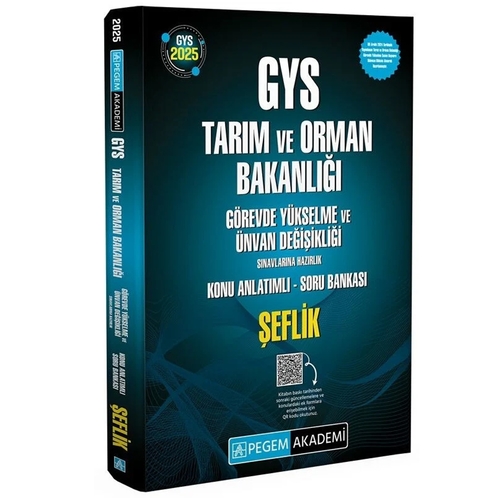 GYS Tarım ve Orman Bakanlığı Şeflik Konu Anlatımlı Soru Bankası Pegem Akademi Yayınları 2025
