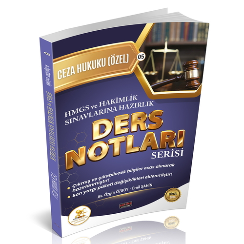HUKAL HMGS-HAKİMLİK Ceza Hukuku Özel Hükümler Ders Notları Savaş Yayınları 2025