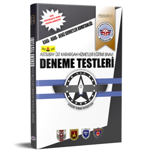 KHD Astsubay Üst Karargah Hizmetleri Eğitim Sınavı Hazırlık Deneme Testleri Dizgi Kitap Yayınları 2022