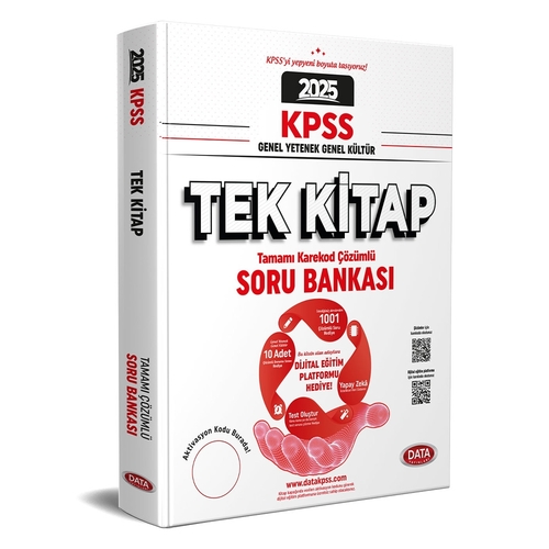KPSS Genel Yetenek Genel Kültür Tek Kitap Soru Bankası Data Yayınları 2025
