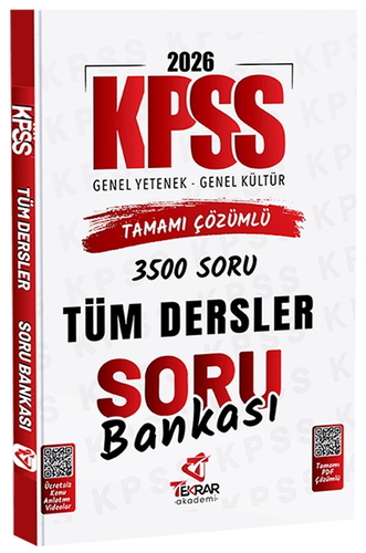 KPSS Genel Yetenek Genel Kültür Tüm Dersler Soru Bankası Tekrar Akademi Yayınları 2026
