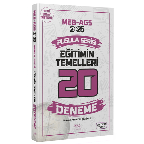 MEB AGS Eğitimin Temelleri 20 Deneme Çözümlü Pusula Serisi CBA Yayınları 2025
