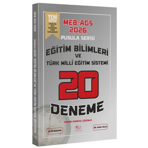 MEB AGS Eğitimin Temelleri 20 Deneme Çözümlü Pusula Serisi CBA Yayınları 2026