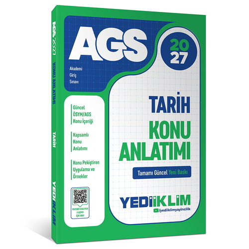 MEB AGS Tarih Konu Anlatımı Yediiklim Yayınları 2027