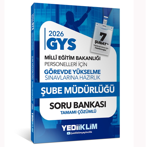 MEB GYS Şube Müdürlüğü Tamamı Çözümlü Soru Bankası Yediiklim Yayınları 2026