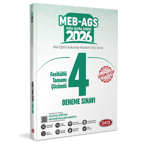 MRB AGS Fasiküllü Tamamı Çözümlü 4 Deneme Sınavı Data Yayınları 2026