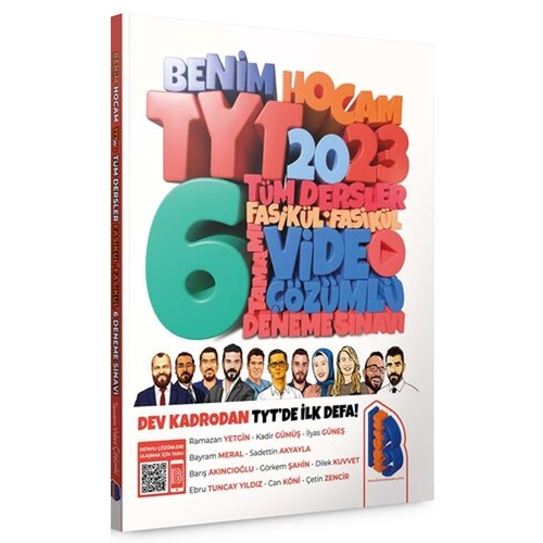 TYT Tüm Dersler Tamamı Video Çözümlü 6 Fasikül Deneme Sınavı Benim Hocam Yayınları 2023