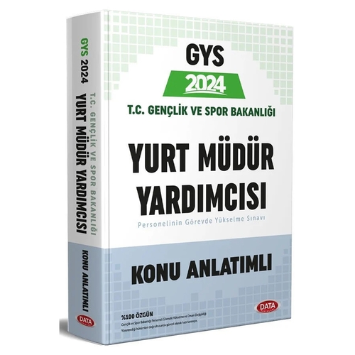GYS T.C. Gençlik ve Spor Bakanlığı Yurt Müdür Yardımcısı Konu Anlatımlı Data Yayınları 2024