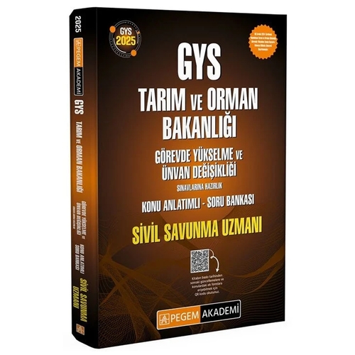 GYS Tarım ve Orman Bakanlığı Sivil Savunma Uzmanı Konu Anlatımlı Soru Bankası Pegem Akademi Yayınları 2025