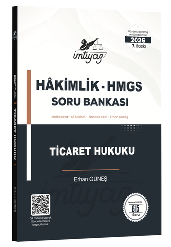 Hakimlik HMGS Ticaret Hukuku Soru Bankası İmtiyaz Yayınları 2026