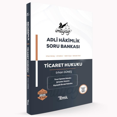 İmtiyaz Adli Hakimlik Ticaret Hukuku Soru Bankası Temsil Kitap Yayınları 2025