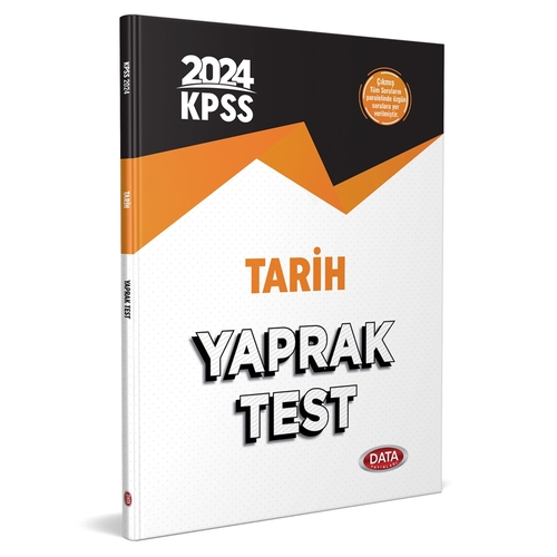 KPSS Tarih Yaprak Test Data Yayınları 2024