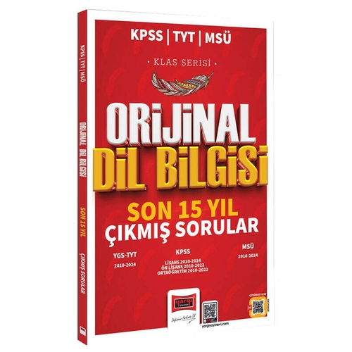 KPSS TYT MSÜ Klas Serisi Orijinal Dil Bilgisi Son 15 Yıl Çıkmış Sorular Yargı Yayınları 2025