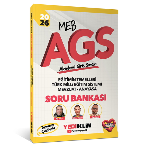 MEB AGS Eğitimin Temelleri Türk Milli Eğitim Sistemi ile Mevzuatı Soru Bankası Yediiklim Yayınları 2026