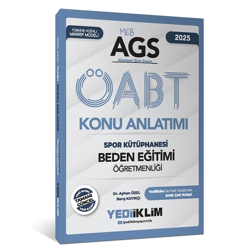 MEB AGS ÖABT Beden Eğitimi Öğretmenliği Spor Kütüphanesi Konu Anlatımı Yediiklim Yayınları 2025