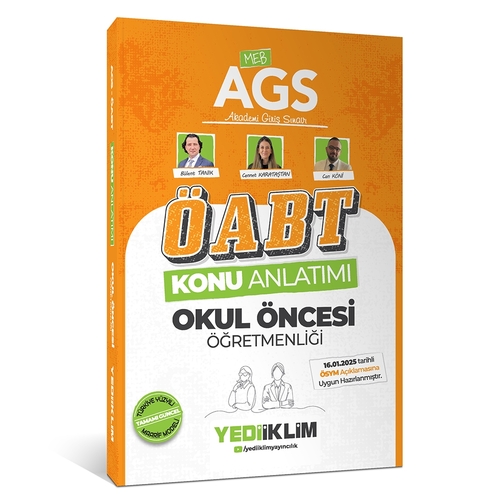 MEB AGS ÖABT Okul Öncesi Öğretmenliği Konu Anlatımı Yediiklim Yayınları 2025