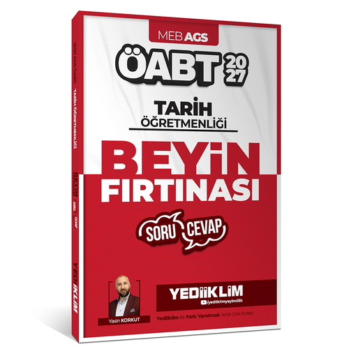 MEB AGS ÖABT Tarih Öğretmenliği Beyin Fırtınası Soru Cevap Yediiklim Yayınları 2027