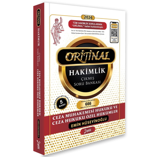 Orijinal Hakimlik CMK Ceza Hukuku Özel Hükümler Çıkmış Soru Bankası Yetki Yayınları 2026