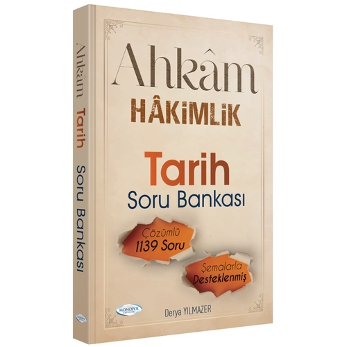 Ahkam Hakimlik Tarih Soru Bankası Monopol Yayınları 2024