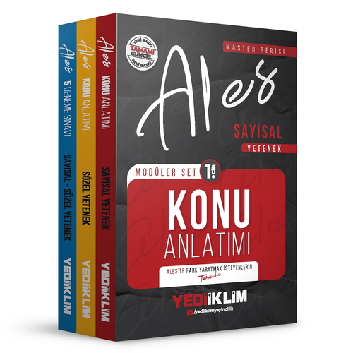 ALES Sayısal-Sözel Yetenek Konu Anlatımı Modüler Set Yediiklim Yayınları 2026