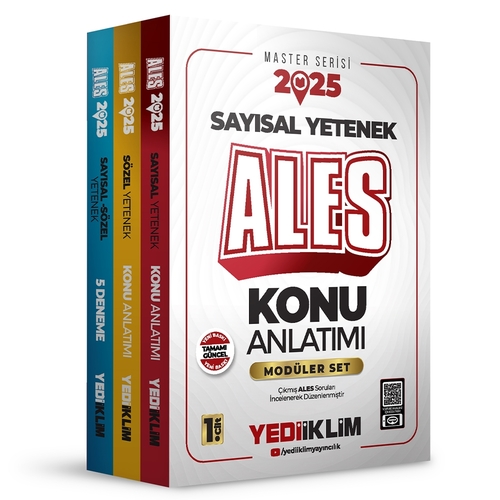 ALES Sayısal-Sözel Yetenek Konu Anlatımı Modüler Set Yediiklim Yayınları 2025