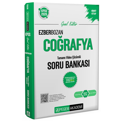 Ezberbozan KPSS Genel Kültür Coğrafya Soru Bankası Pegem Akademi Yayınları 2026
