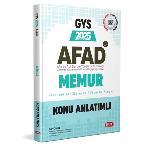 GYS AFAD Memur Personeli Hazırlık Konu Anlatımlı Data Yayınları 2025